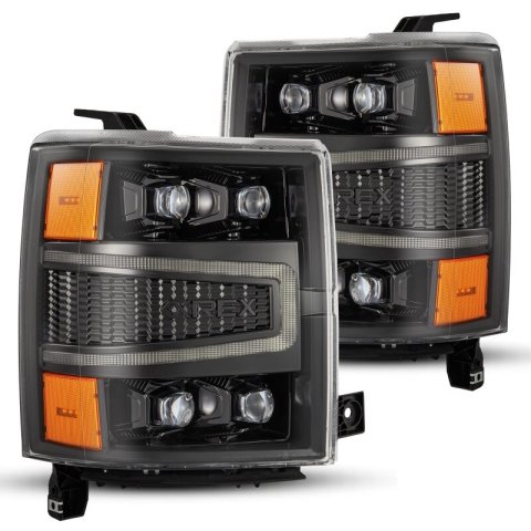 AlphaRex 04-15 Chevy 1500 NOVA-Series LED Proj Headlights Alpha BL w/Activ Light/Seq Signal & SB DRL thumbnail 2