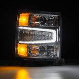 AlphaRex 04-15 Chevy 1500HD LUXX LED Proj Headlights Chrome w/Seq Activation Light / Seq Signal thumbnail 8