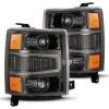 AlphaRex 04-15 Chevy 1500HD LUXX LED Proj Headlights Alpha-Black w/Seq Activation Light / Seq Signal thumbnail 9