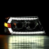 AlphaRex 06-08 Lincoln Mark LT LUXX-Series LED Projector headlights Black w/ Sequential Signal thumbnail 4