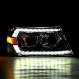 AlphaRex 06-08 Lincoln Mark LT LUXX-Series LED Projector headlights Black w/ Sequential Signal thumbnail 6