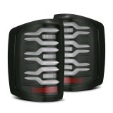 AlphaRex 14-18 Chevrolet Silverado Luxx-Series LED Tail Lights Black w/Activ Light/Seq Signal thumbnail 1