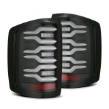 AlphaRex 14-18 Chevrolet Silverado Luxx-Series LED Tail Lights Black w/Activ Light/Seq Signal thumbnail 2