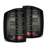AlphaRex 14-18 Chevy Silverado 1500 Luxx-Series LED Tail Lights Alpha-Black w/Activ Light/Seq Signal thumbnail 1