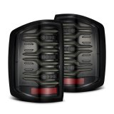 AlphaRex 14-18 Chevy Silverado 1500 Luxx-Series LED Tail Lights Alpha-Black w/Activ Light/Seq Signal thumbnail 2