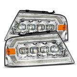 AlphaRex 04-08 Ford F150 / 06-08 Lincoln Mark LT NOVA LED Proj Headlights Chrome w/Activ Light/Seq thumbnail 2