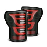 AlphaRex 07-13 Toyota Tundra LUXX-Series LED Tail Lights Black-Red thumbnail 1