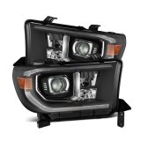 AlphaRex 07-13 Toyota Tundra / 08-17 Sequoia LUXX-Series LED Proj HL Blk w/Actv Lgt Seq. Sig + DRL thumbnail 2