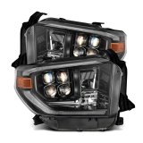 AlphaRex 14-21 Toyota Tundra NOVA-Series LED Proj Headlights Alpha-Blk w/Actv Light & Seq. Sig + DRL thumbnail 1
