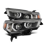 AlphaRex 14-22 Toyota 4Runner LUXX-Series LED Proj Headlights Blk w/Actv Light & Seq. Sig + DRL thumbnail 2