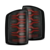 AlphaRex 14-18 GMC Sierra 1500/2500HD/3500HD LUXX-Series LED Tail Lights Blk/Red w/Actv Lgt Seq. Sig thumbnail 2