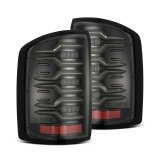 AlphaRex 14-18 GMC Sierra 1500/2500HD/3500HD LUXX-Series LED Tail Lights Alpha-Blk Actv Lgt Seq. Sig thumbnail 2