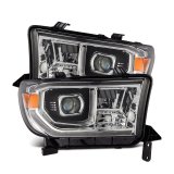 AlphaRex 07-13 Toyota Tundra / 08-17 Sequoia LUXX LED Proj HL Chrome w/Actv Light / Seq. Sig + DRL thumbnail 2