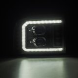 AlphaRex 05-07 Ford F250/350/450/550 Super Duty LUXX LED Proj HL Blk w/Actv Light & Seq Sig + SB DRL thumbnail 5