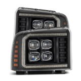 AlphaRex 05-07 Ford F250/350/450/550 Super Duty NOVA LED Proj HL Blk w/Actv Light & Seq Sig + SB DRL thumbnail 2