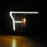 AlphaRex 18-20 Ford F-150 (Req. Conv F150 w/Stock LED) LUXX LED Proj HL Blk Actv Lgt Seq Sig SB DRL thumbnail 7