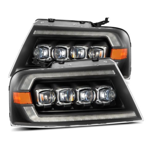 AlphaRex 04-08 Ford F-150 (No 2004 Heritage) NOVA-Series LED Proj HL Alpha-Blk w/Actv Lgt / Seq. Sig thumbnail 1
