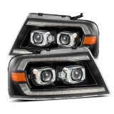 AlphaRex 04-08 Ford F-150 (No 2004 Heritage) LUXX-Series LED Proj HL Alpha-Blk w/Actv Lgt / Seq. Sig thumbnail 1