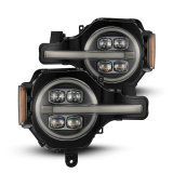 AlphaRex 21-23 Ford Bronco NOVA LED Projector Headlights Black thumbnail 1