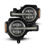 AlphaRex 21-23 Ford Bronco NOVA LED Projector Headlights Black thumbnail 2