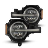 AlphaRex 21-23 Ford Bronco NOVA LED Projector Headlights Black thumbnail 3