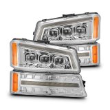 AlphaRex 03-06 Chevy Silverado 1500/2500HD/3500HD/Avalanche Chrome NOVA LED Proj Headlights thumbnail 1