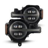 AlphaRex 21-23 Ford Bronco NOVA LED Proj Headlights Alpha-Black w/Activ Light/Seq Signal/DRL thumbnail 1