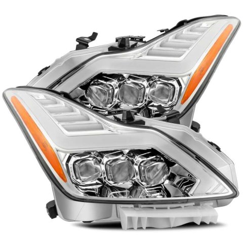 AlphaRex 08-13 Infiniti G37 NOVA LED Proj Headlights Chrome w/ Activ Light/Seq Signal/DRL thumbnail 2