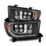 AlphaRex 07-13 Toyota Tundra / 08-17 Sequoia NOVA LED Proj HL Black w/Actv Light Seq. Sig + DRL thumbnail 1