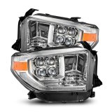 AlphaRex 14-21 Toyota Tundra NOVA LED Proj HL Chrome w/Actv Light & Seq. Sig + Switchback DRL thumbnail 1
