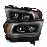 AlphaRex 19-22 Ram 1500 LUXX LED Projector Headlights Alpha Black thumbnail 1