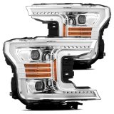 AlphaRex 18-20 Ford F-150 LUXX LED Proj Headlights Plank Style Chrome w/Activ Light/DRL thumbnail 2