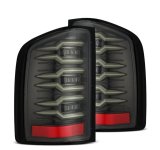 AlphaRex 07-13 Chevrolet Silverado 1500 (Ex. Hybrid Models) LUXX-Series LED Tail Lights Alpha-Black thumbnail 1
