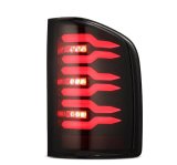 AlphaRex 07-14 Chevrolet Silverado 1500/2500HD/3500HD Luxx-Series LED Tail Lights Black/Red thumbnail 3