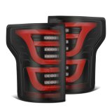 AlphaRex 15-20 Ford F-150 Luxx LED Tail Lights (Pair) Black/Red (Not For Blind Spot Sensor Models) thumbnail 1
