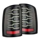 AlphaRex 07-13 GMC Sierra 1500/2500HD/3500HD Luxx Series LED Tail Lights - Alpha Black thumbnail 1