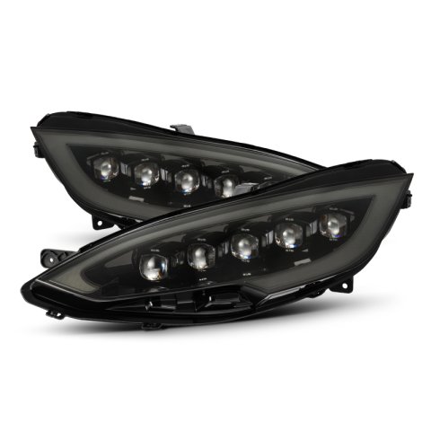 AlphaRex 12-21 Tesla Model S NOVA LED Proj Headlights Alpha-Black w/Actv Light & Seq.Sig / SB DRL thumbnail 1