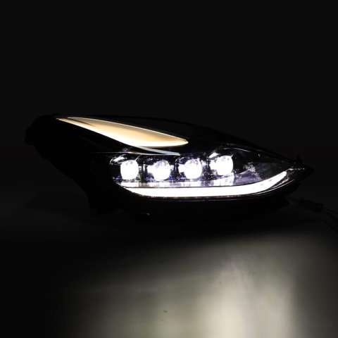 AlphaRex 17-22 Tesla Model 3/20-23 Model Y NOVA-Series LED Proj Headlights Blk w/Actv Lgt & Seq.Sig thumbnail 2
