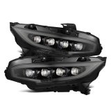 AlphaRex 16-21 Honda Civic NOVA-Series LED Proj Headlights Alpha-Black w/Actv Lgt & Seq.Sig / SB DRL thumbnail 1