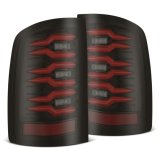 AlphaRex 07-13 GMC Sierra 1500/07-14 2500/3500HD (No Clsc/Dually) Luxx-Series LED Tail Lghts Blk Red thumbnail 1