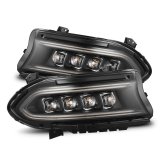 AlphaRex 15-23 Dodge Charger NOVA-Series LED Proj Headlights Blk w/Activtn Light & Seq.Sig / SB DRL thumbnail 1