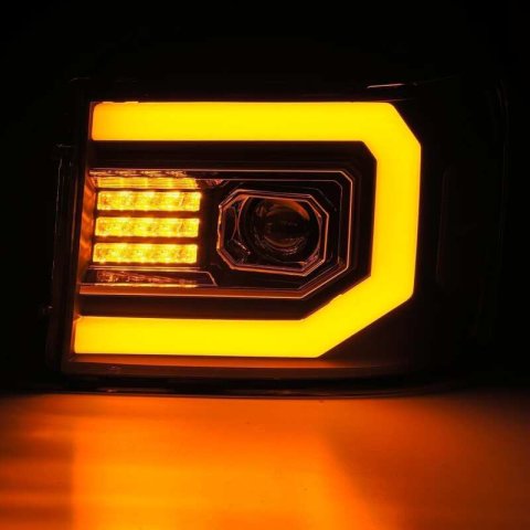AlphaRex 07-13 GMC Sierra 1500 (No Clsc) LUXX-Series LED Proj HL Jet Blk w/Actv Lgt & Seq.Sig / DRL thumbnail 3