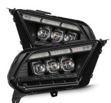 AlphaRex 10-12 Ford Mustang NOVA-Series LED Projector Headlights Blk w/Activ Light & Seq.Sig /SB DRL thumbnail 1
