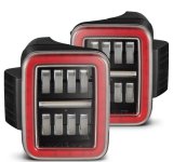 AlphaRex 19-24 Jeep Gladiator JT Nova-Series Prismatic LED Tail Lights - Black-Red thumbnail 1