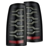 AlphaRex 99-06 Chevrolet Silverado Sierra LUXX-Series LED Tail Lights Alpha-Black thumbnail 1
