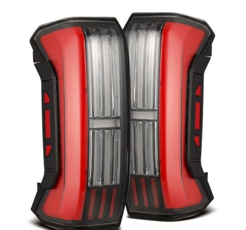 AlphaRex 22-24 Toyota Tundra NOVA-Series Prismatic LED Tail Lights - Black/Red thumbnail 1