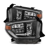 AlphaRex 14-21 Toyota Tundra MK II LUXX Series Crystal Headlights Alpha Black thumbnail 5