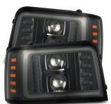 AlphaRex 92-96 Ford F-Series/Bronco PRO-Series Proj Headlights Alpha-Blk w/Seq. Sig & DRL thumbnail 1