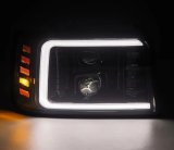 AlphaRex 92-96 Ford F-Series/Bronco PRO-Series Proj Headlights Alpha-Blk w/Seq. Sig & DRL thumbnail 4
