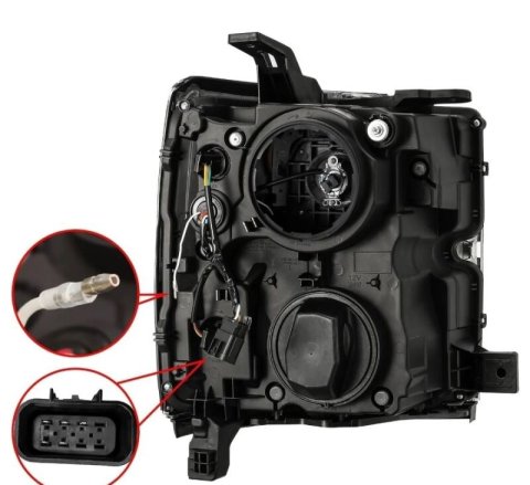 AlphaRex 15-19 Chevy Silverado 2500/3500 LUXX-Series Proj. Headlights Blk w/Actv SeqSig & SBDRL thumbnail 3